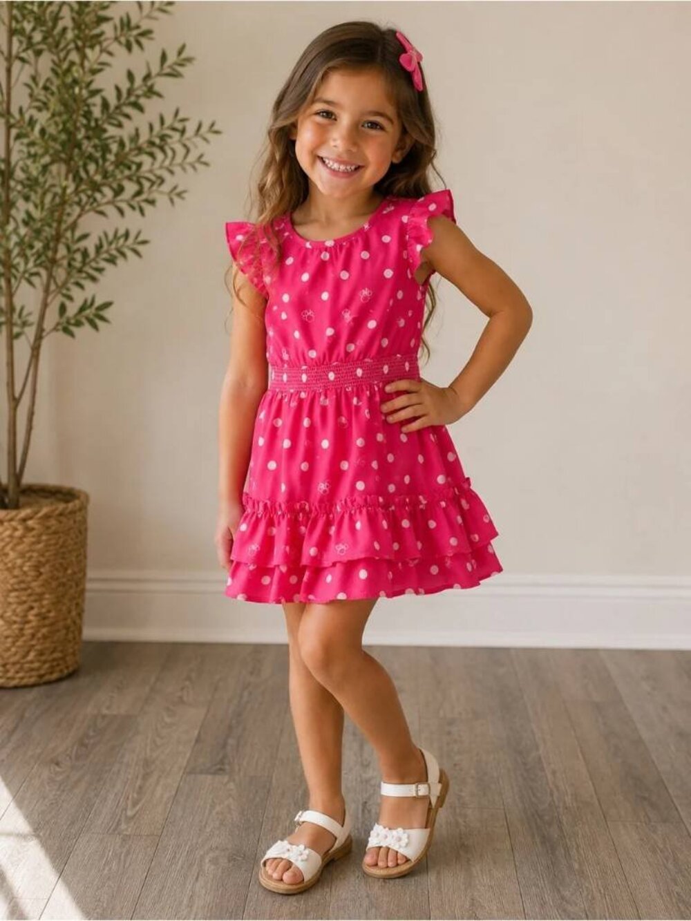 GORGEOUS JANIE AND JACK x DISNEY MINNIE MOUSE PINK DRESS SIZE 4T